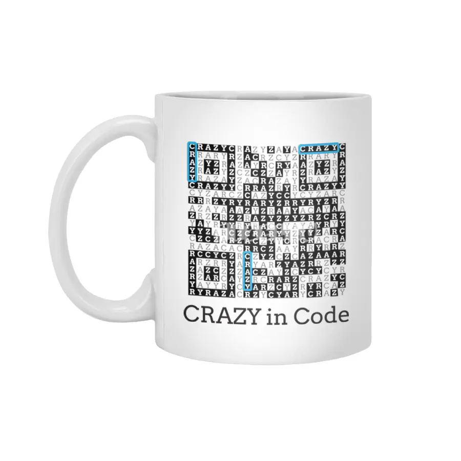 Crazy in code Beyaz Kupa