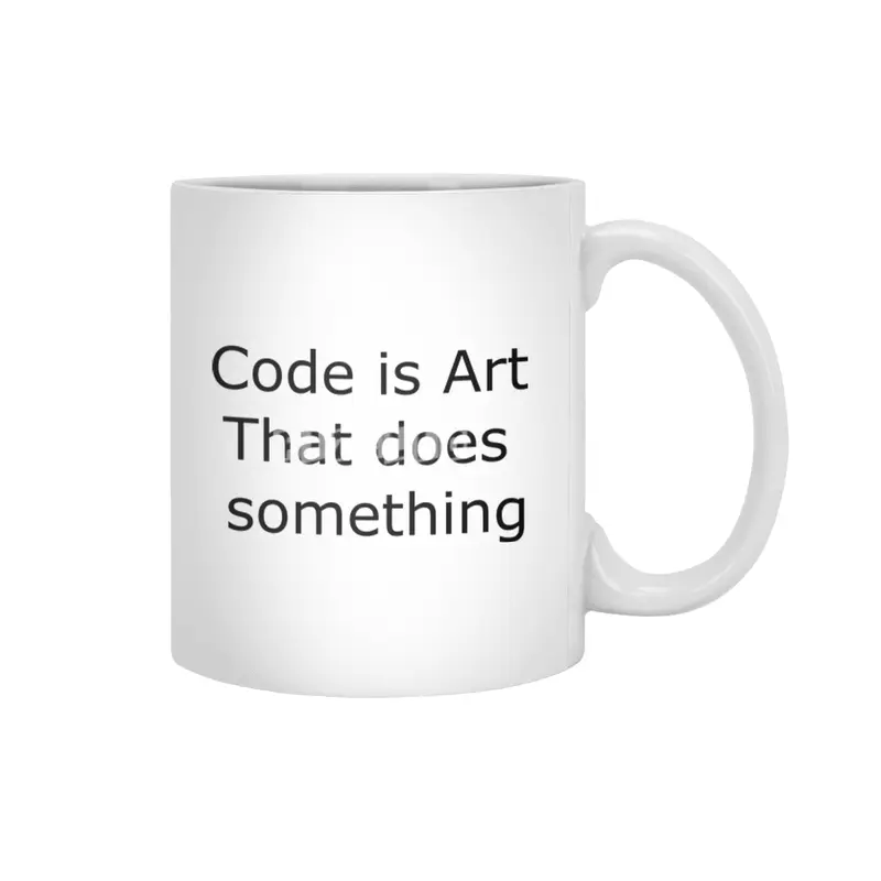 Code is Art Beyaz Kupa
