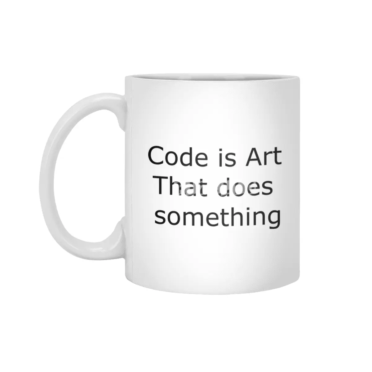 Code is Art Beyaz Kupa