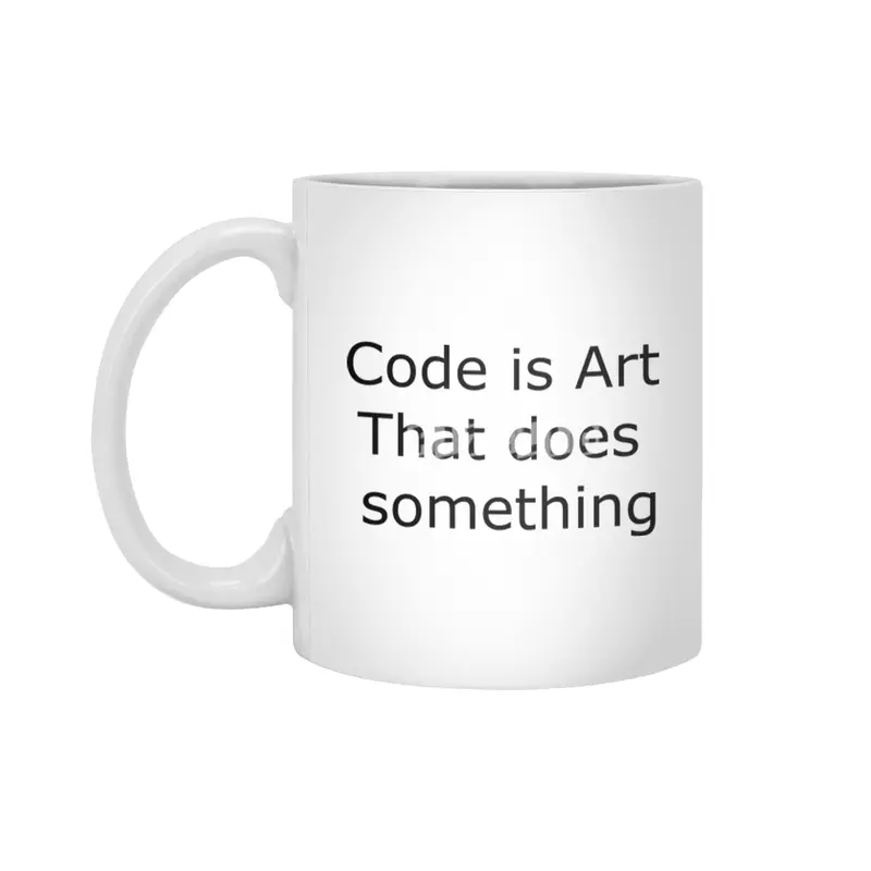 Code is Art Beyaz Kupa