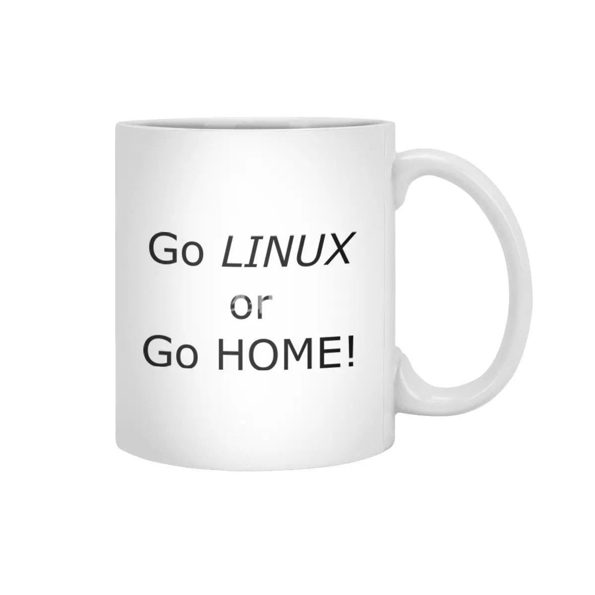 Go Linux or Go Home Beyaz Kupa
