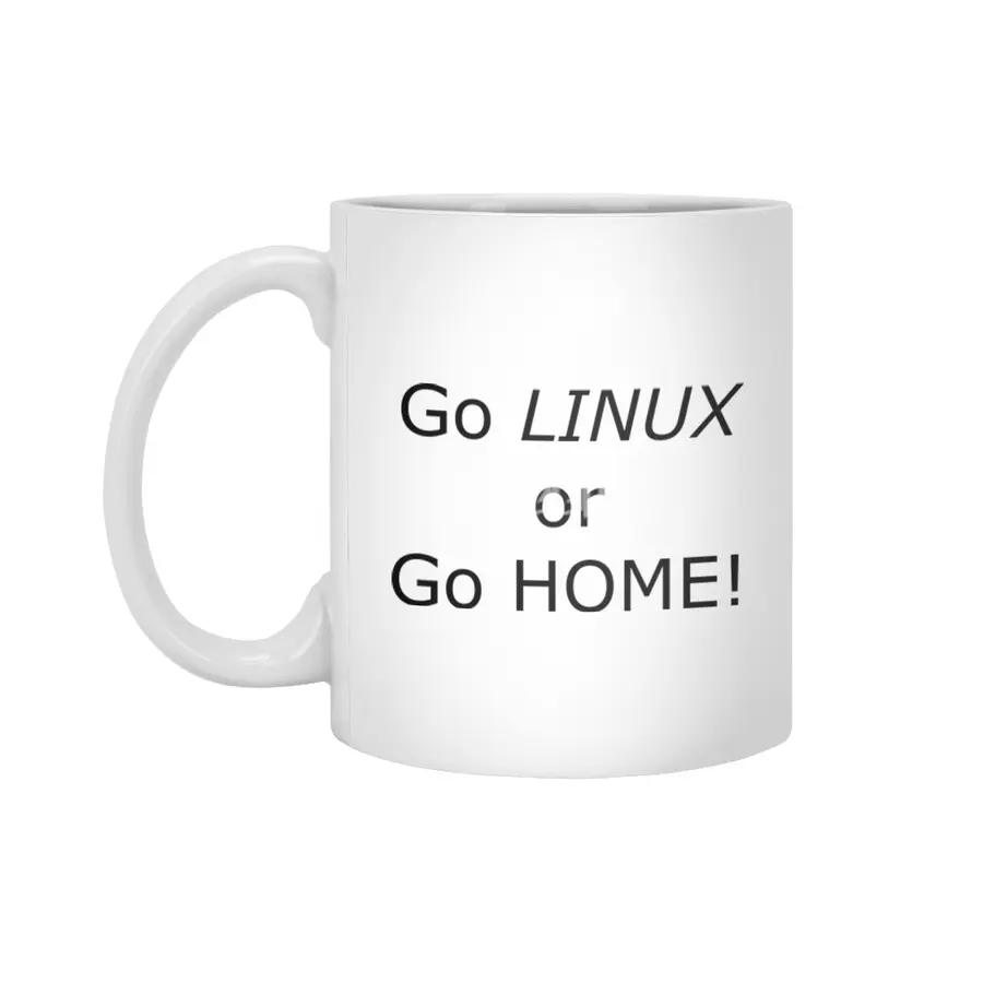 Go Linux or Go Home Beyaz Kupa