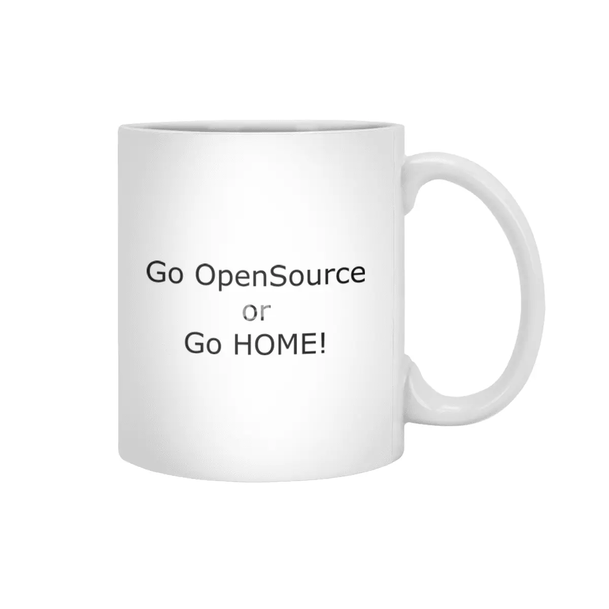 Go Opensource or Go Home Beyaz Kupa