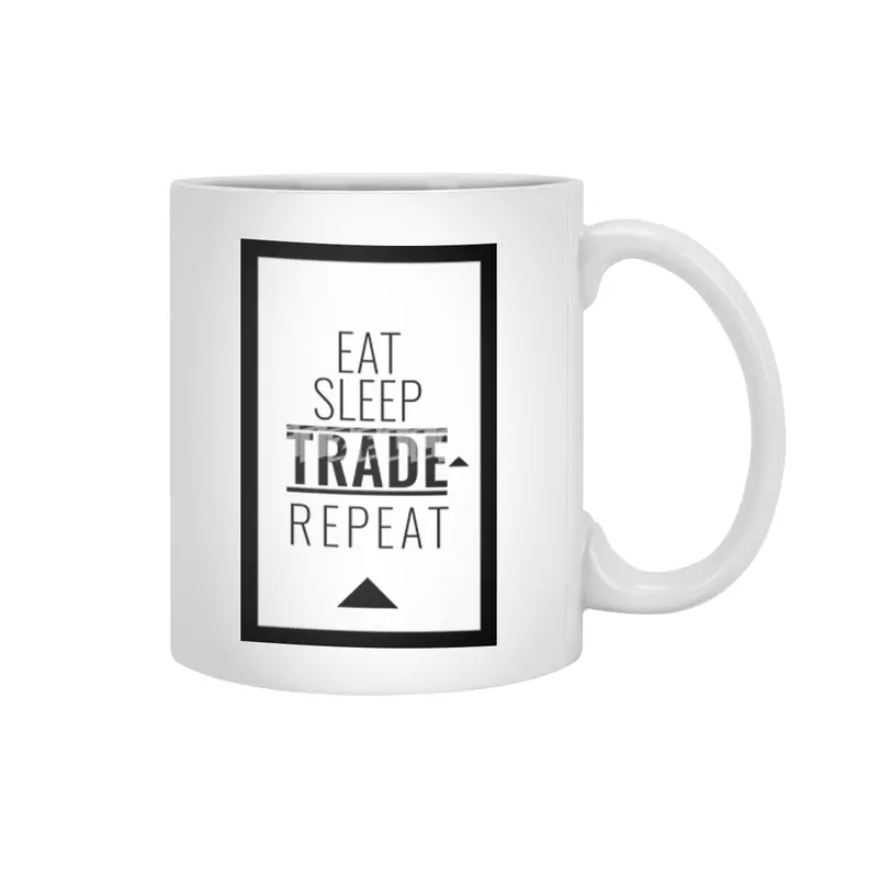 EAT SLEEP TRADE REPEAT Beyaz Kupa