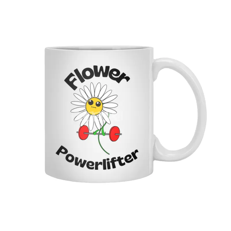 Flower Powerlifter Beyaz Kupa