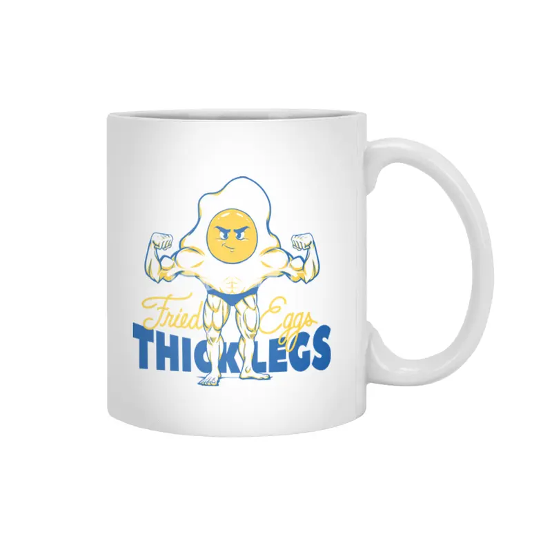 Fried Eggs Thick Legs Beyaz Kupa