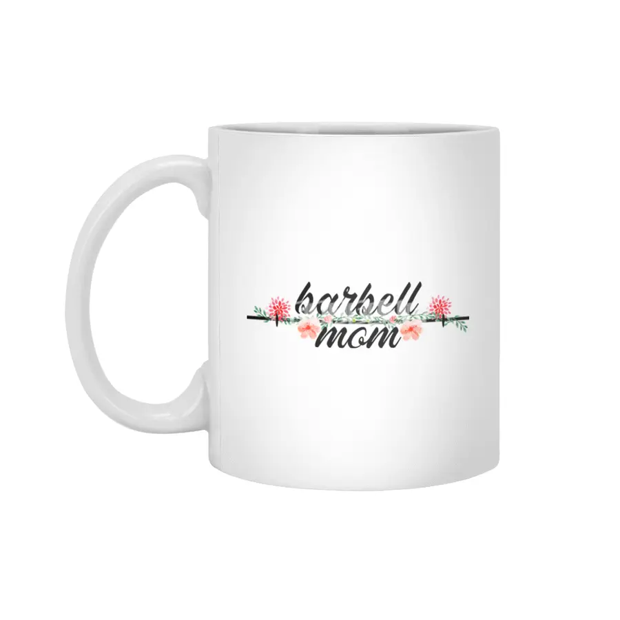 Barbell Mom Beyaz Kupa