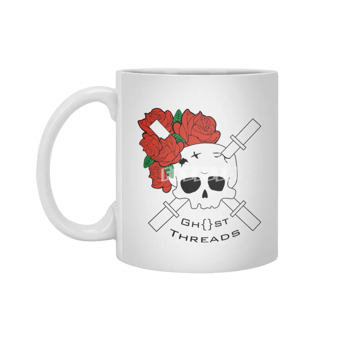 Skull and Roses Beyaz Kupa