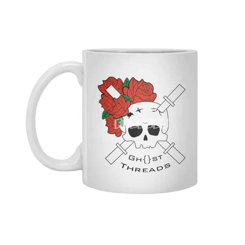 Skull and Roses Beyaz Kupa