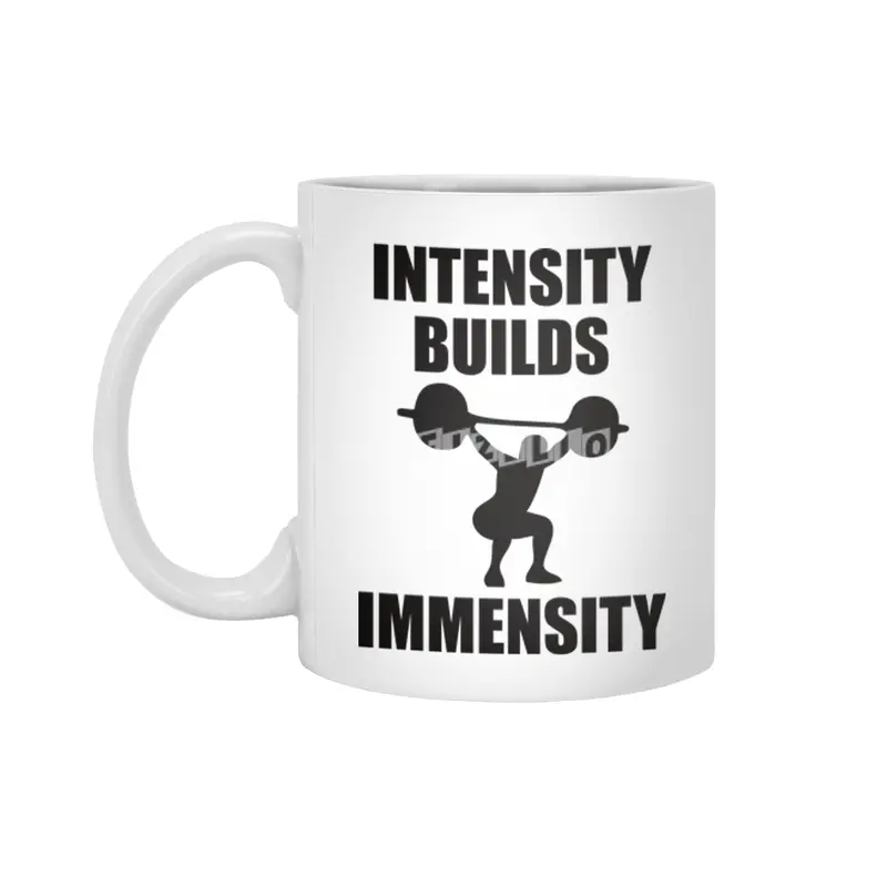 Bodybuilding - Intensity Builds Immensity Beyaz Kupa