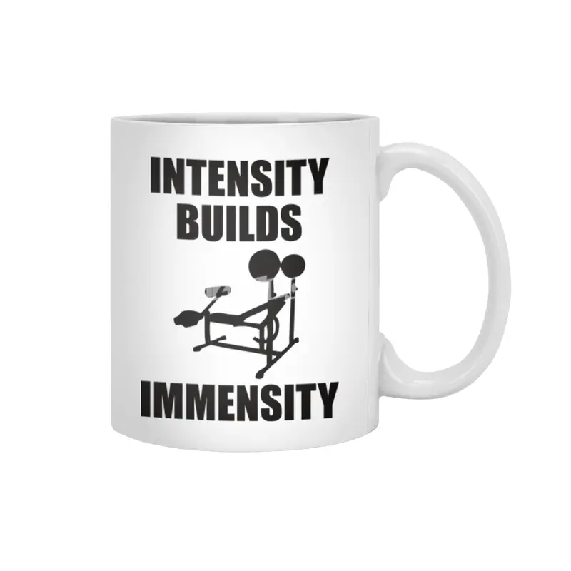 Bodybuilding - Intensity Builds Immensity Beyaz Kupa