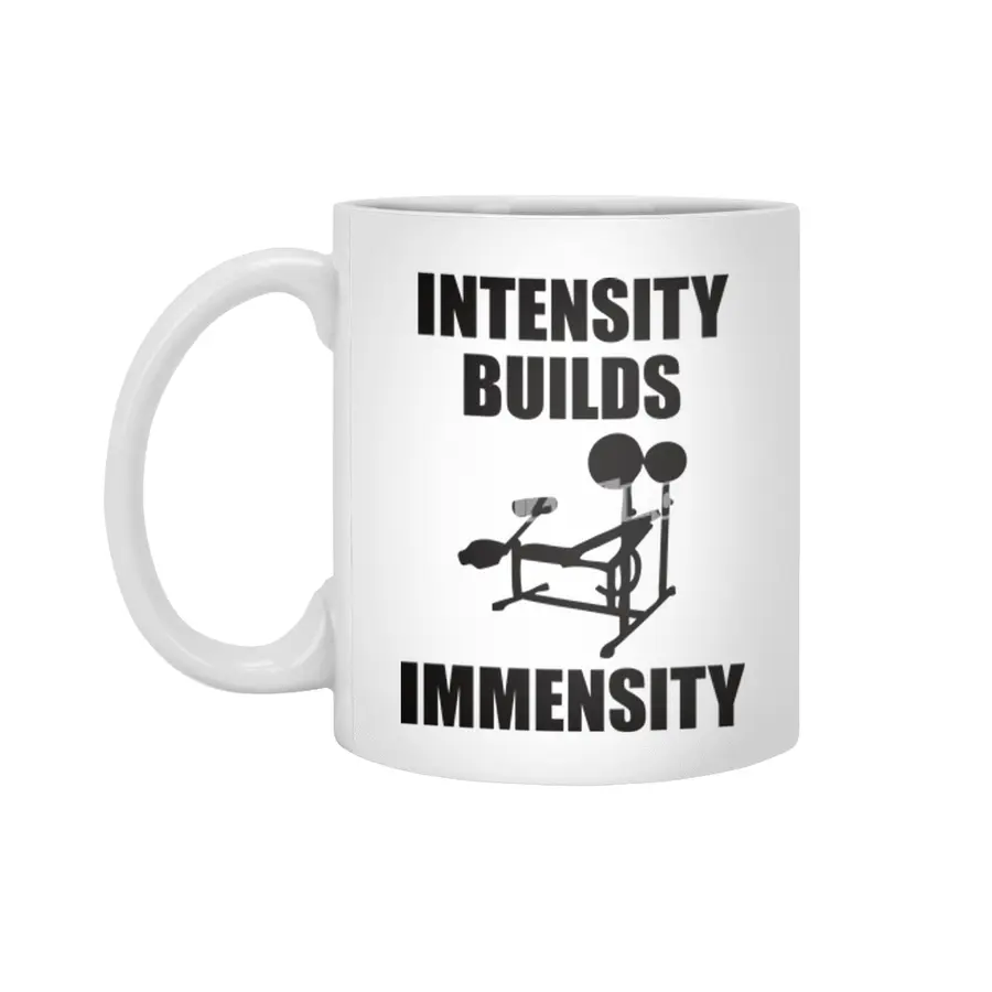 Bodybuilding - Intensity Builds Immensity Beyaz Kupa