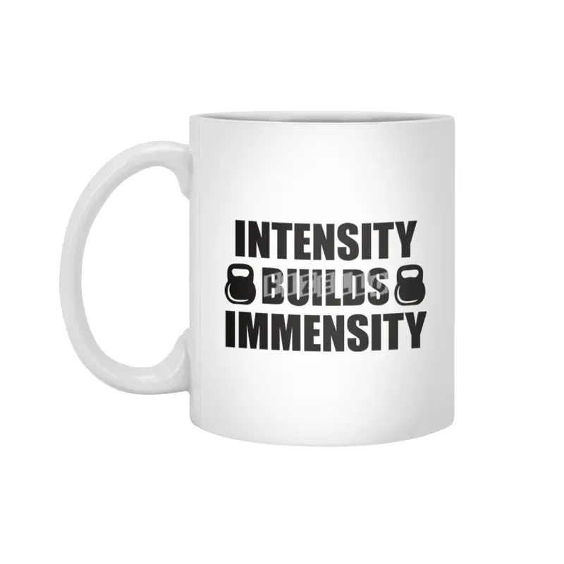Bodybuilding - Intensity Builds Immensity Beyaz Kupa