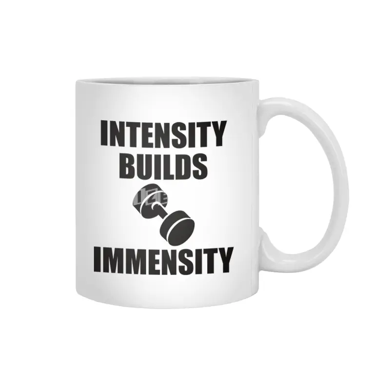 Bodybuilding - Intensity Builds Immensity Beyaz Kupa