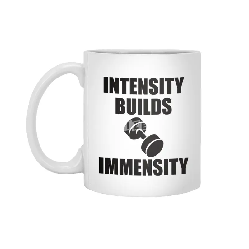 Bodybuilding - Intensity Builds Immensity Beyaz Kupa