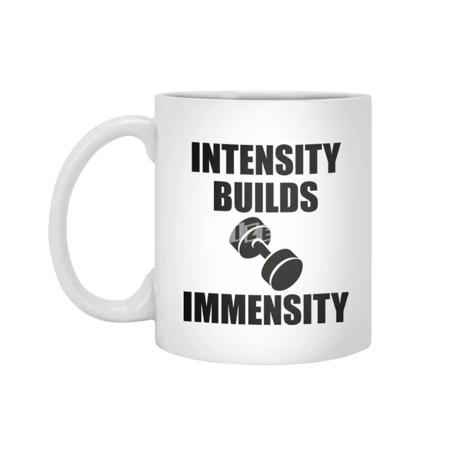 Bodybuilding - Intensity Builds Immensity Beyaz Kupa