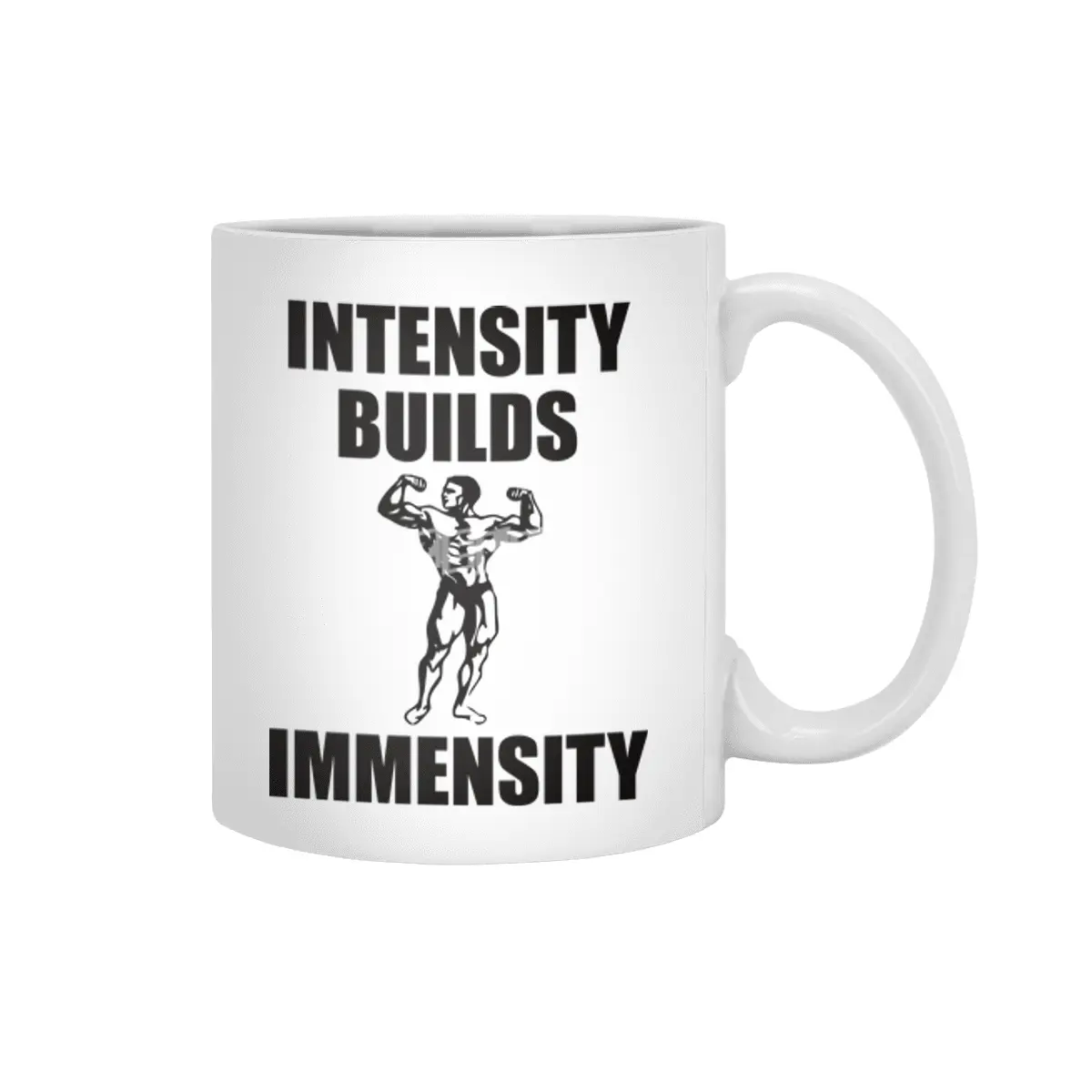 Bodybuilding - Intensity Builds Immensity Beyaz Kupa