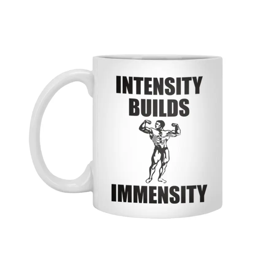 Bodybuilding - Intensity Builds Immensity Beyaz Kupa