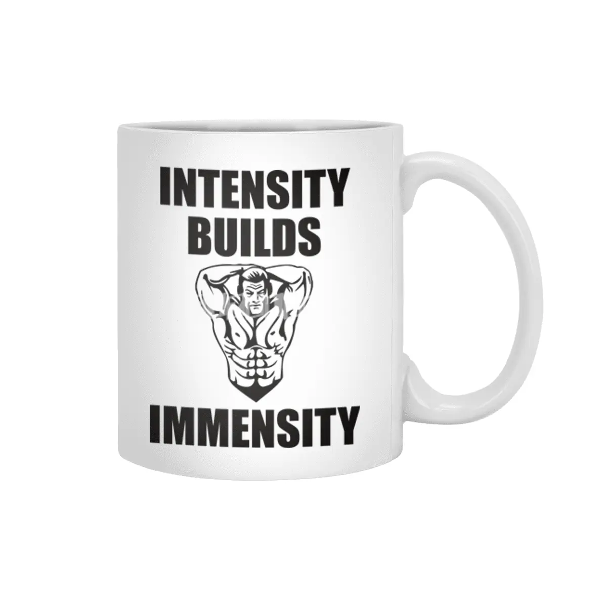 Bodybuilding - Intensity Builds Immensity Beyaz Kupa