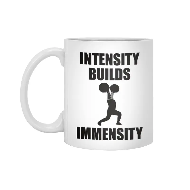 Bodybuilding - Intensity Builds Immensity Beyaz Kupa