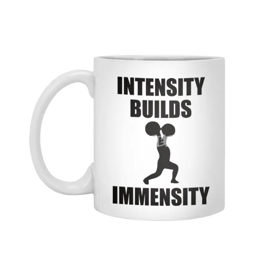 Bodybuilding - Intensity Builds Immensity Beyaz Kupa