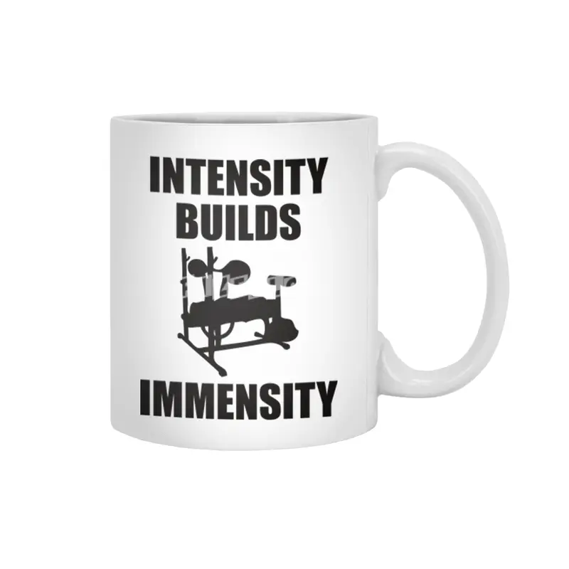 Bodybuilding - Intensity Builds Immensity Beyaz Kupa