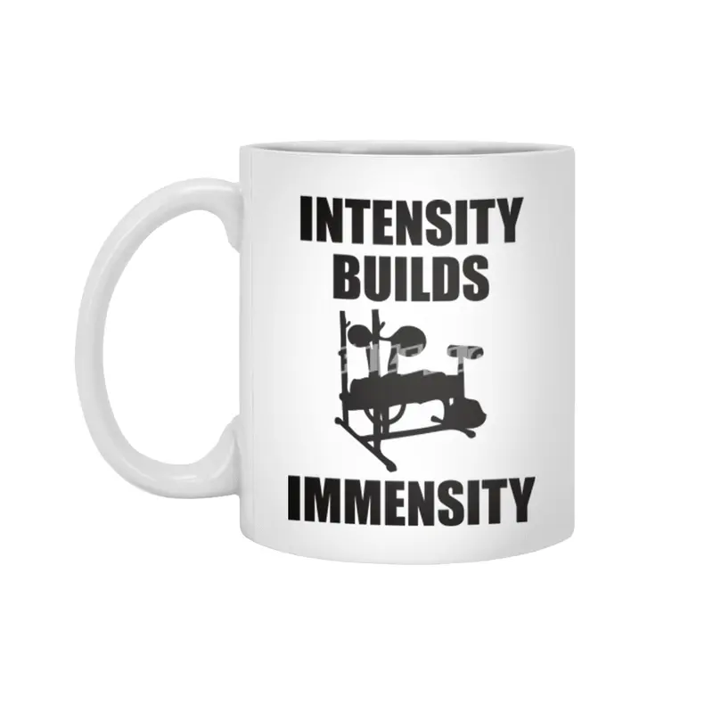 Bodybuilding - Intensity Builds Immensity Beyaz Kupa