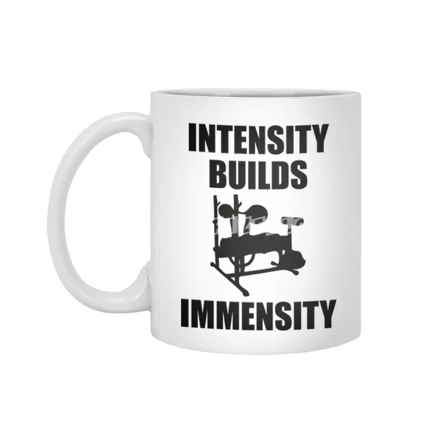 Bodybuilding - Intensity Builds Immensity Beyaz Kupa