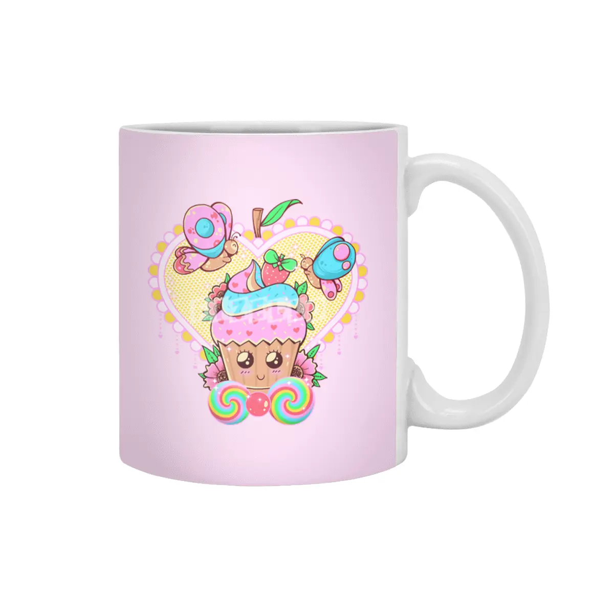 Kawaii Cupcake Beyaz Kupa
