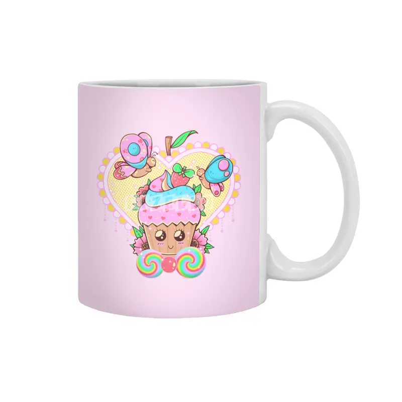 Kawaii Cupcake Beyaz Kupa