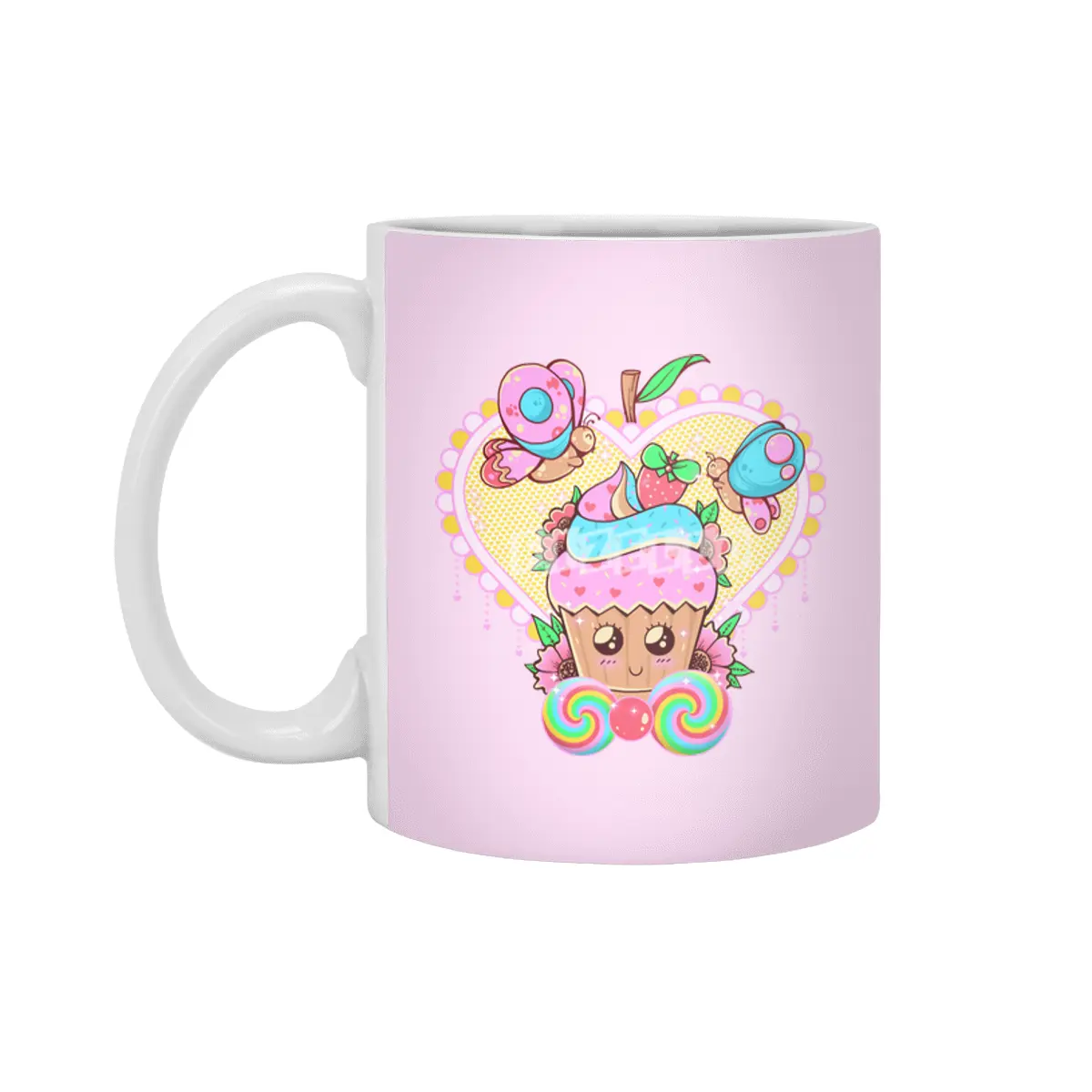 Kawaii Cupcake Beyaz Kupa
