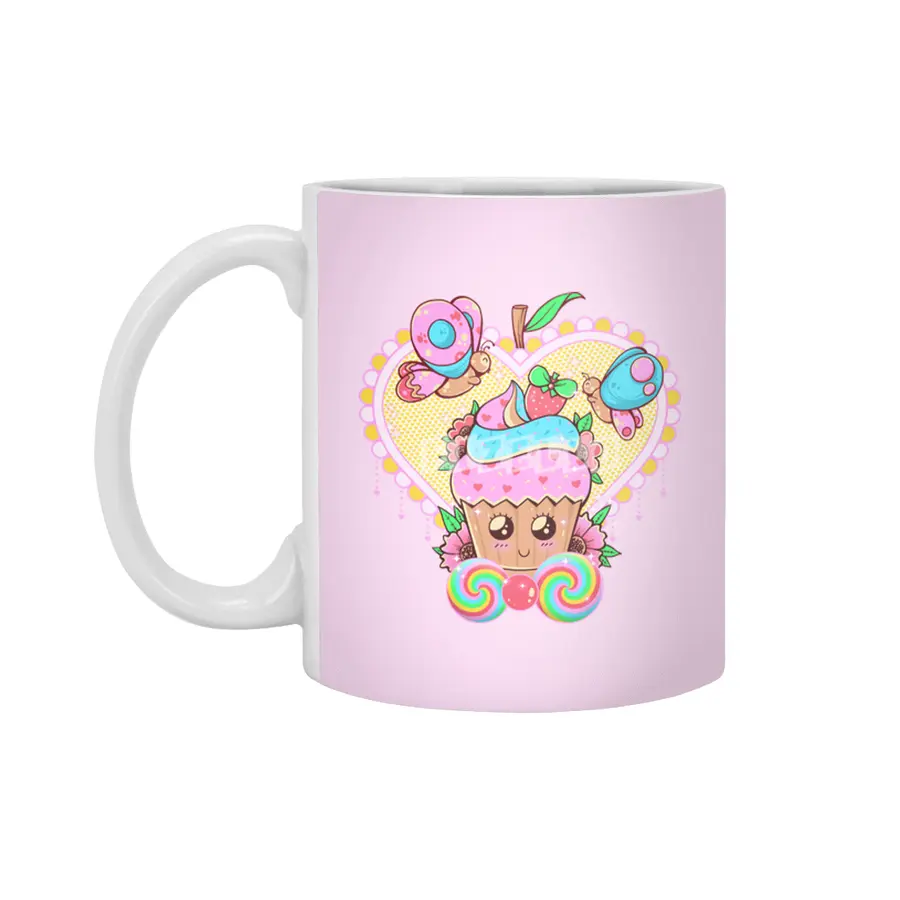 Kawaii Cupcake Beyaz Kupa