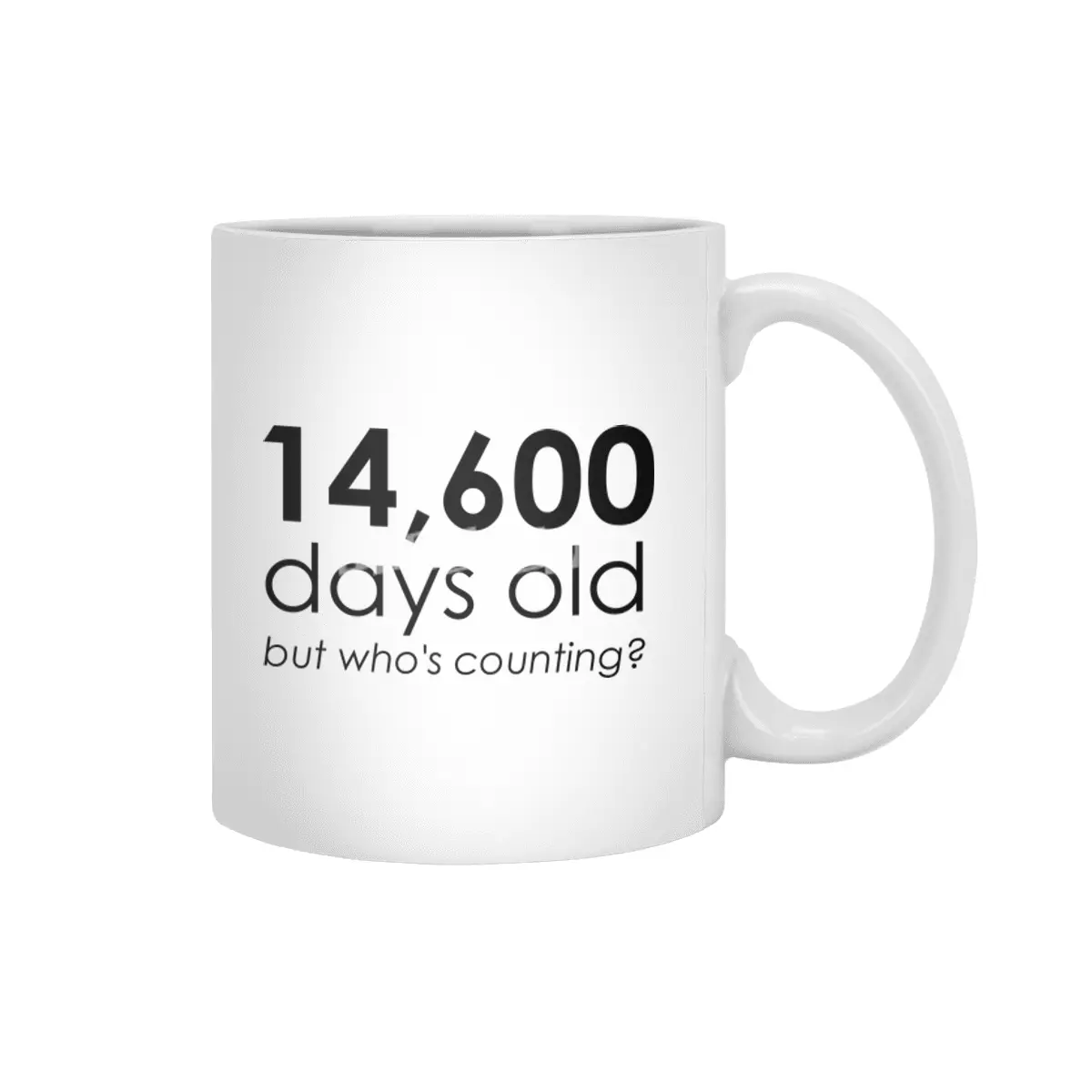 14,600 Days Old Beyaz Kupa