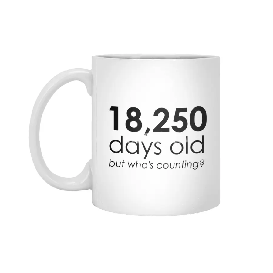 18,250 Days Old Beyaz Kupa