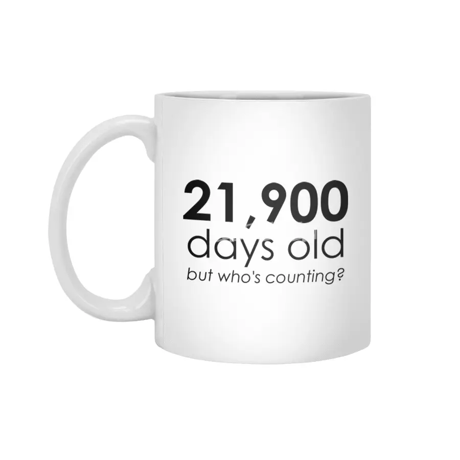 21,900 Days Old Beyaz Kupa