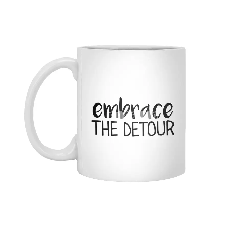 Embrace the Detour Beyaz Kupa