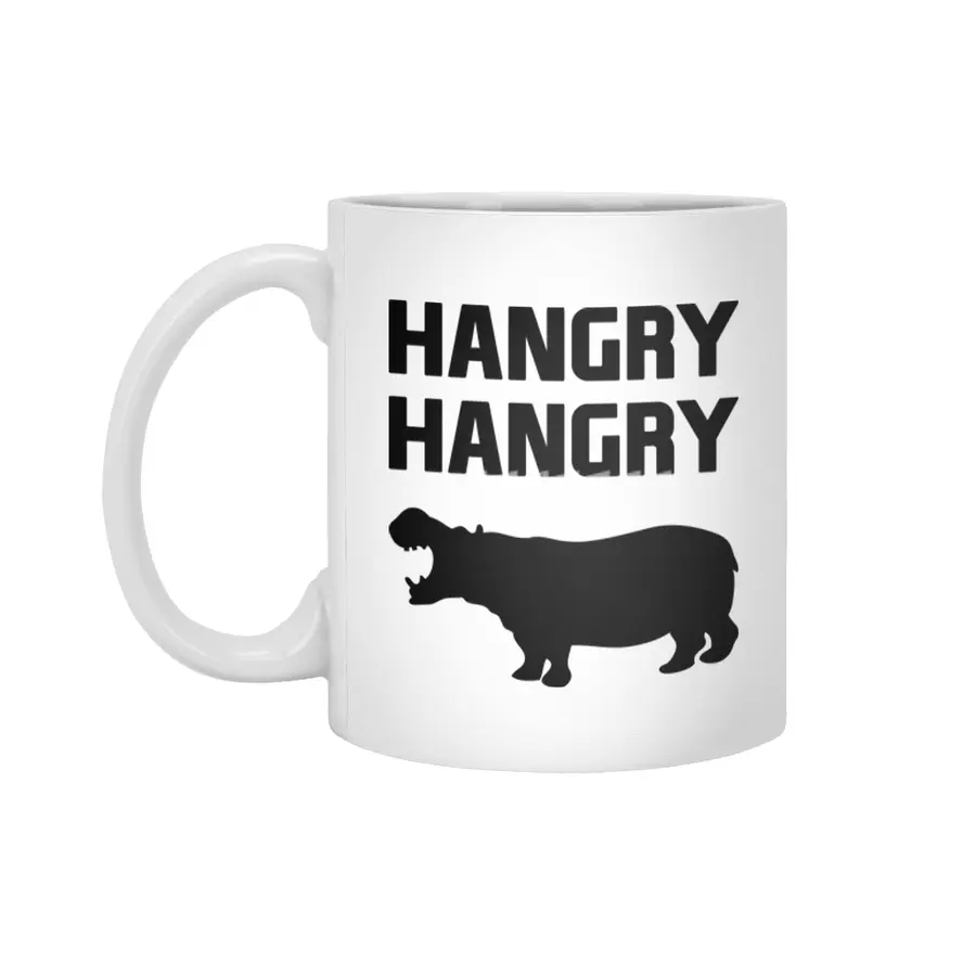Hangry Hangry Hippos Beyaz Kupa
