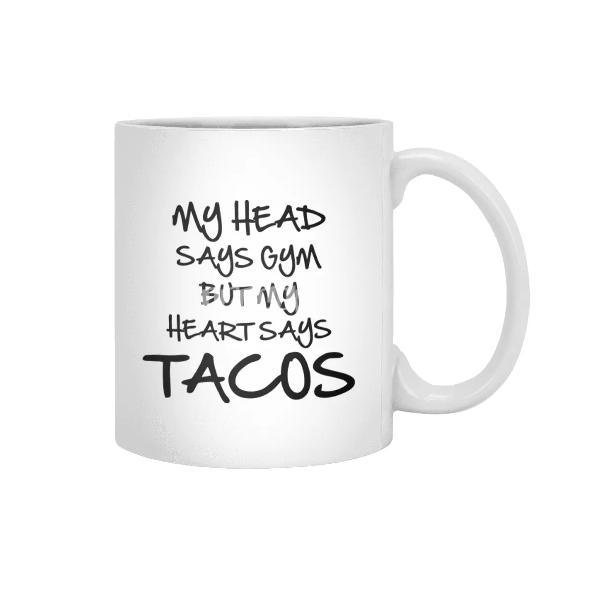 Heart Says Tacos Beyaz Kupa