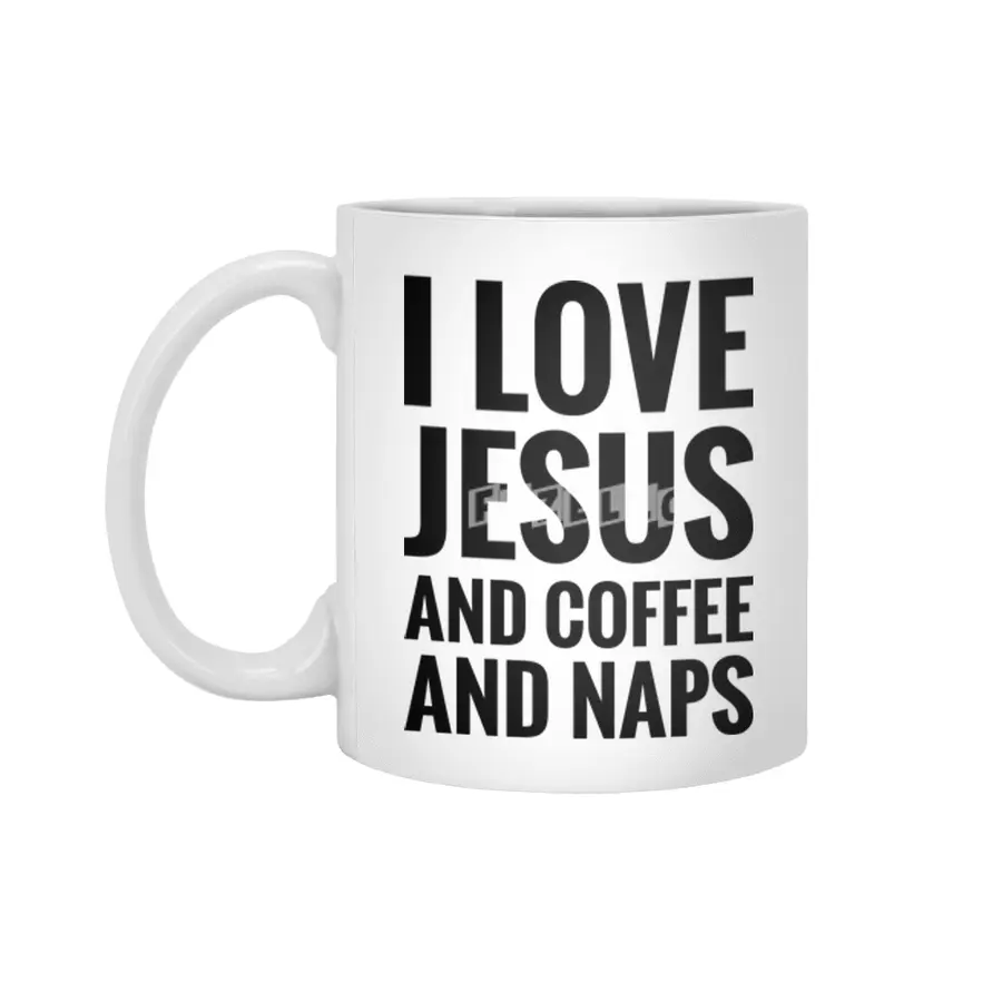 Jesus, Coffee & Naps Beyaz Kupa
