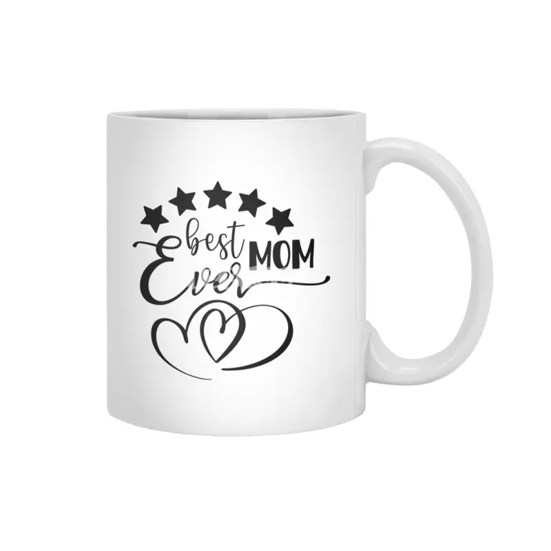 Best Mom Ever ,Mom Shirt Beyaz Kupa