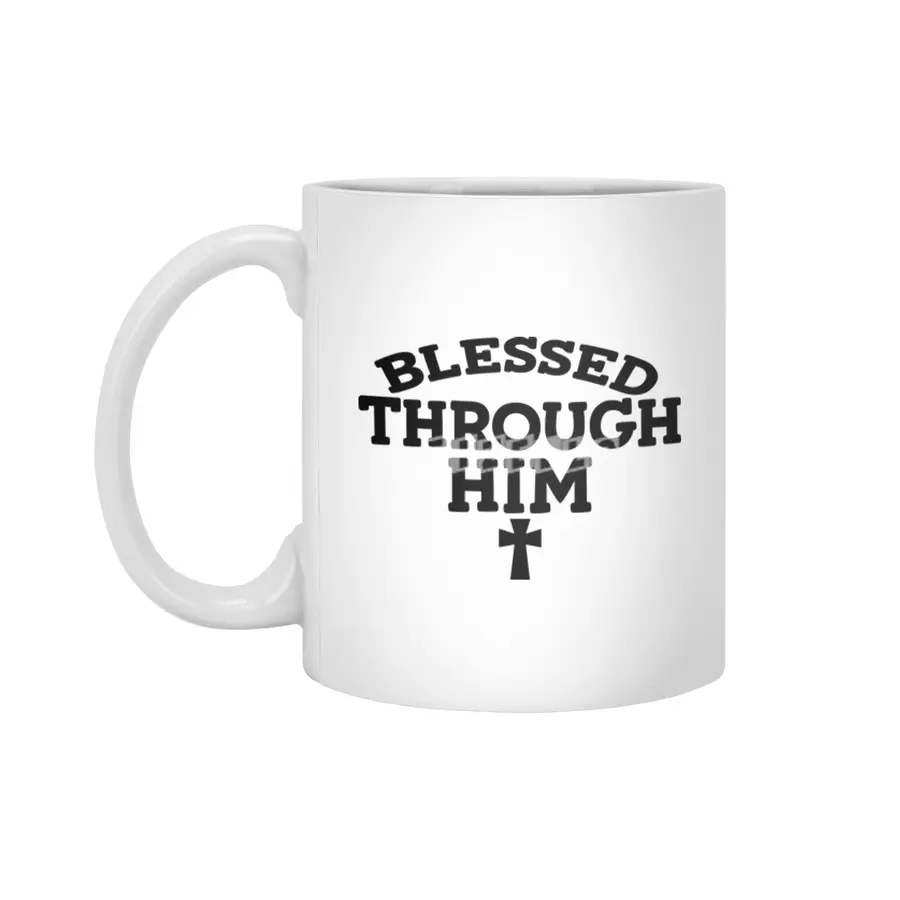blessed through him Beyaz Kupa