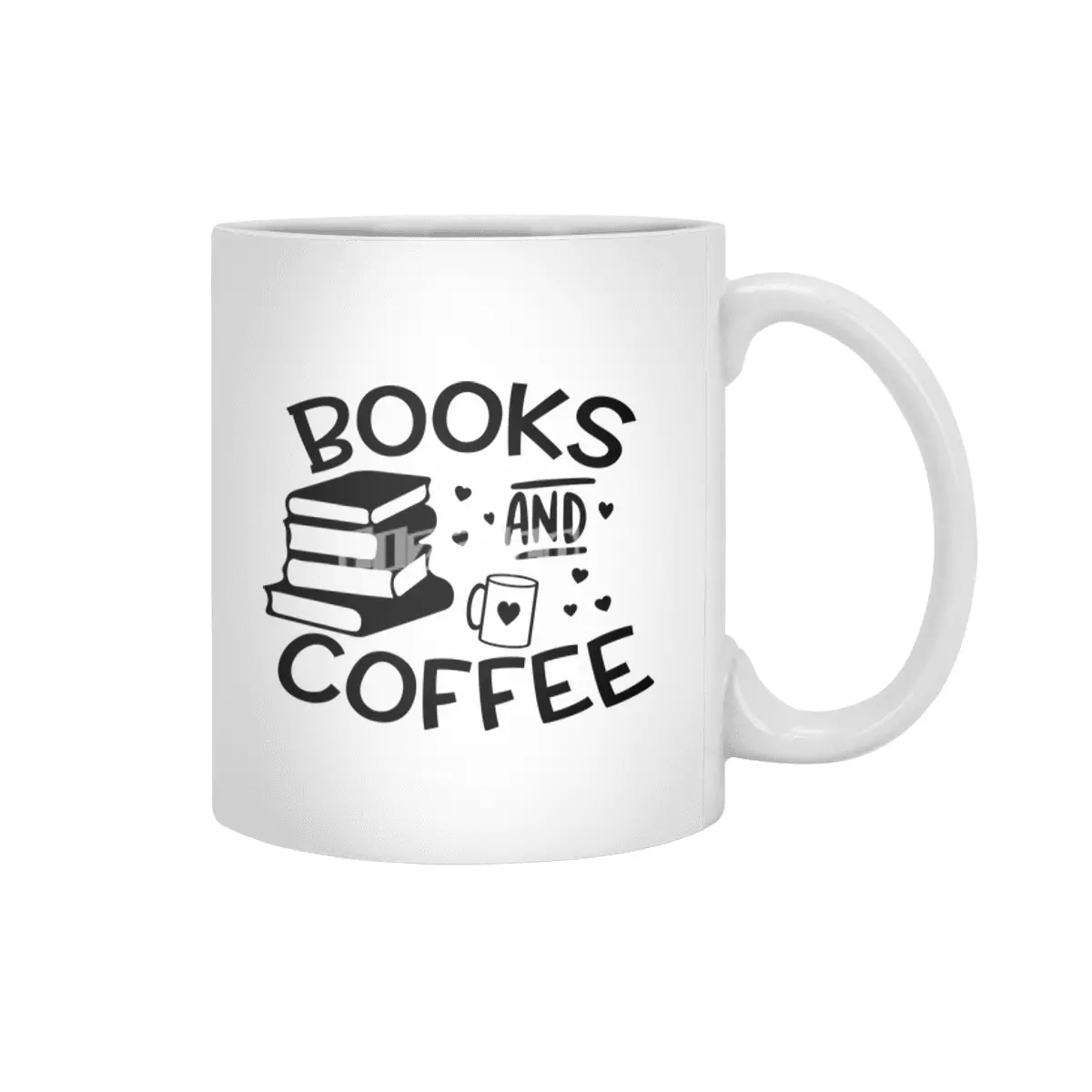 BOOKS AND COFFEE Beyaz Kupa
