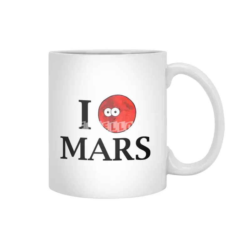I Heart Mars Beyaz Kupa