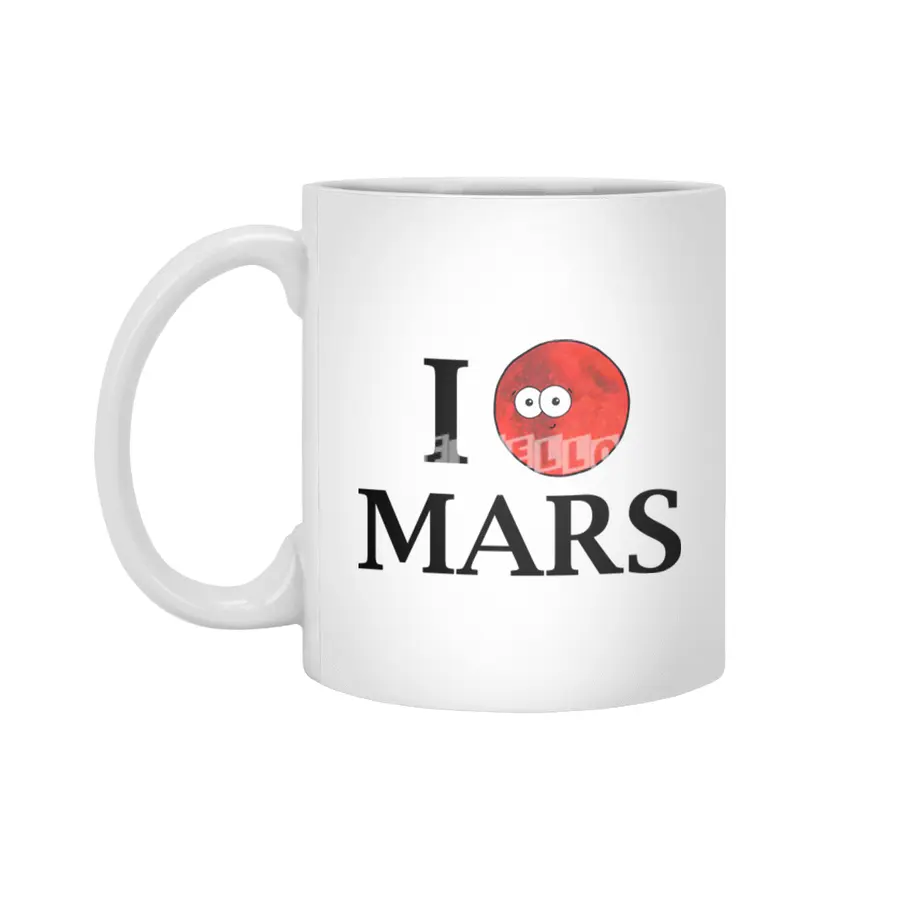 I Heart Mars Beyaz Kupa