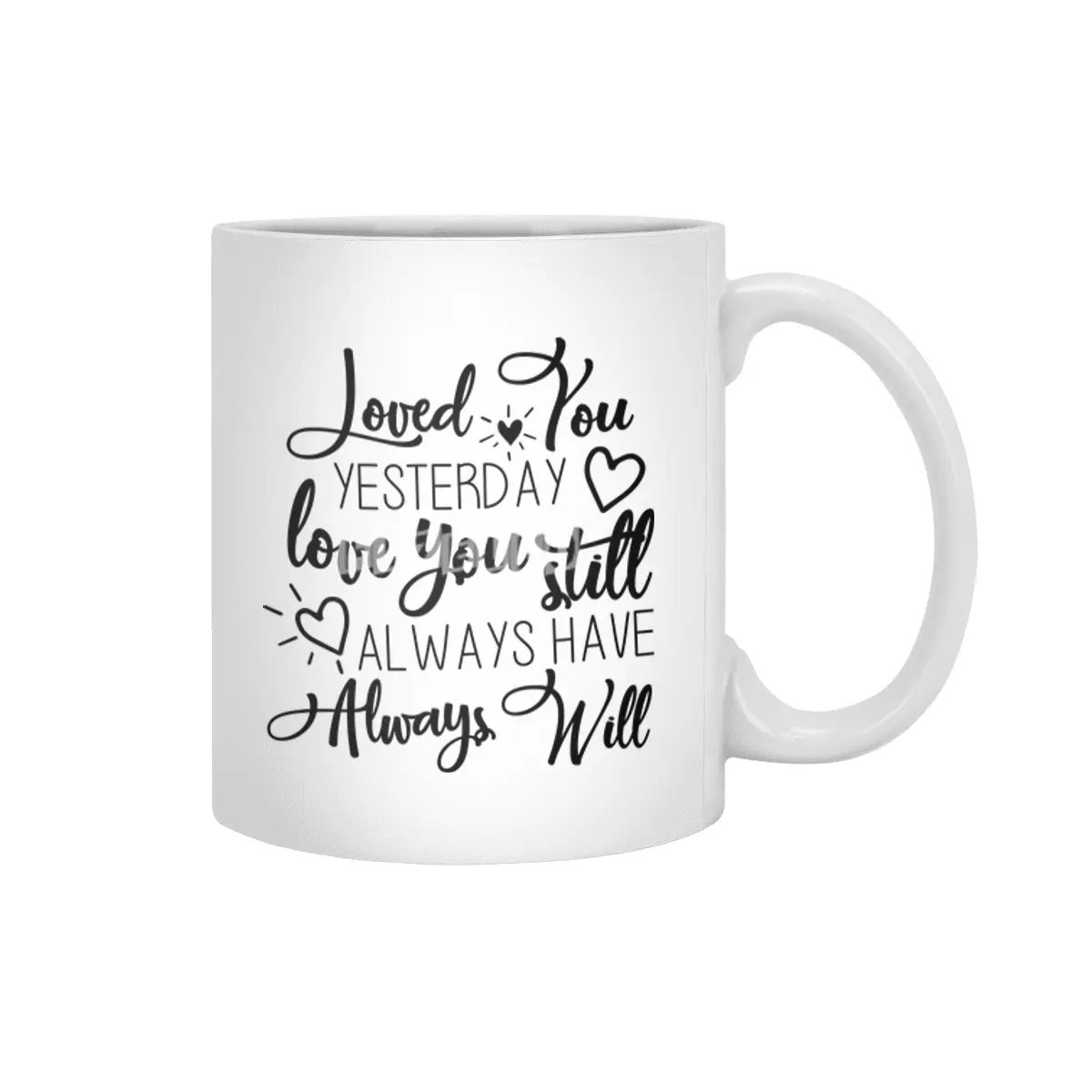 Valentine day cards , prints, gifts Beyaz Kupa
