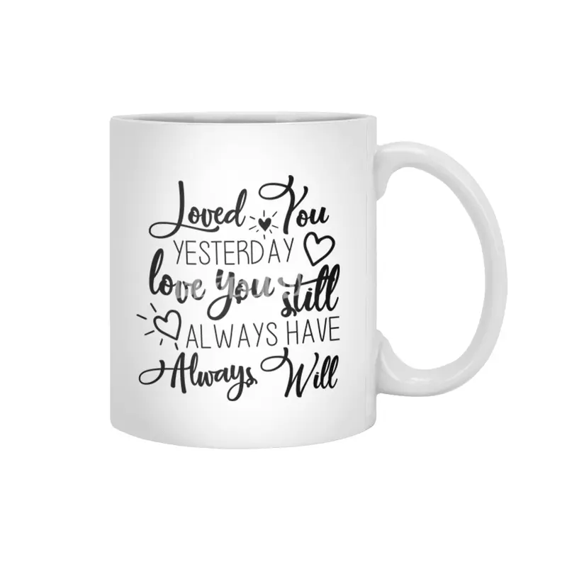 Valentine day cards , prints, gifts Beyaz Kupa