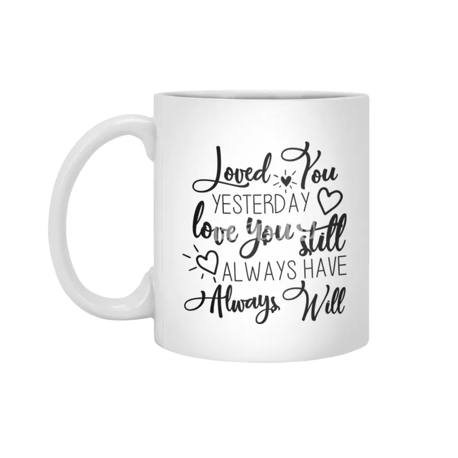 Valentine day cards , prints, gifts Beyaz Kupa