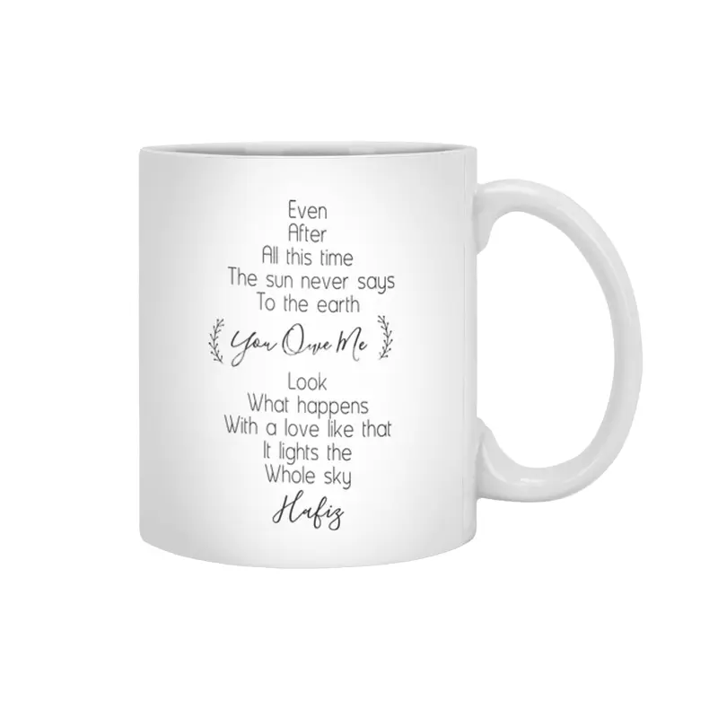Valentine day shirt,print,mug typography Beyaz Kupa