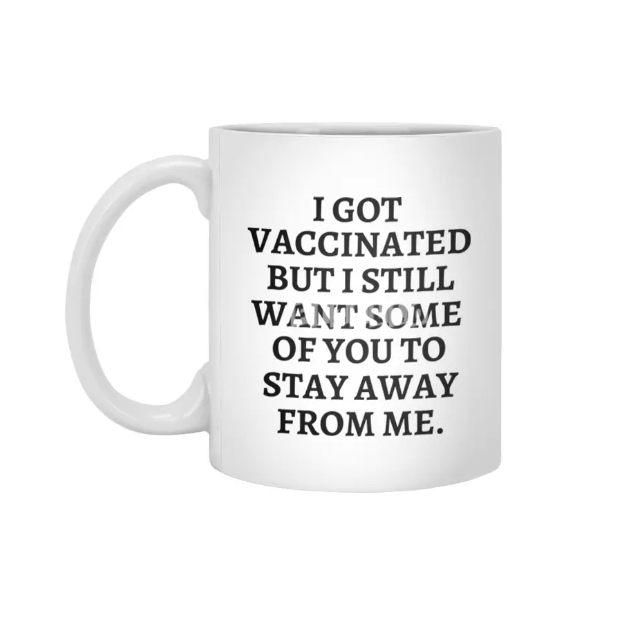 I got vaccinated, pro vaccine, vaccine merch Beyaz Kupa