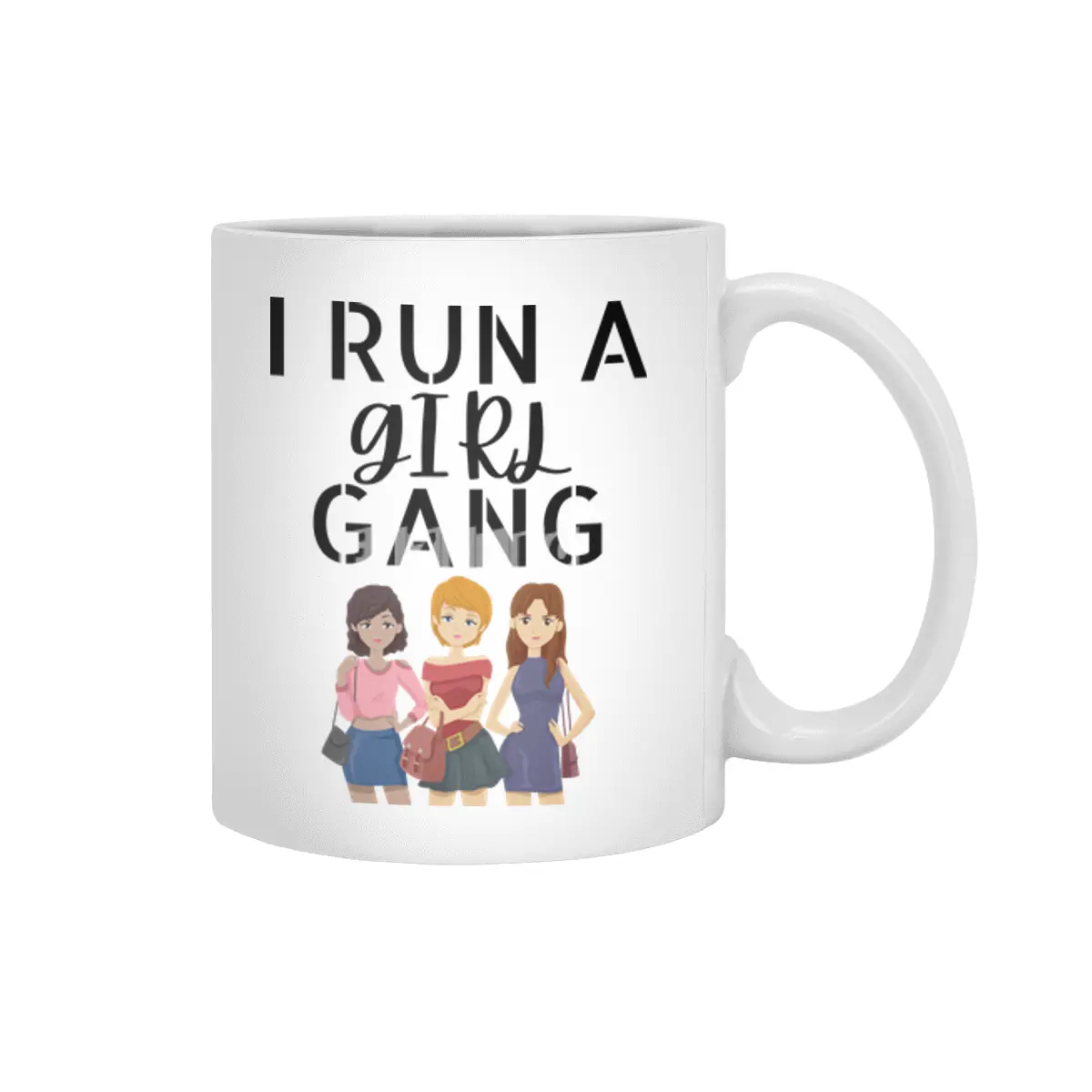 I run a girl gang, mama gift, mother's day Beyaz Kupa